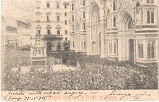 Firenze - Scoppio del carro in Piazza del Duomo - vg 1905 comprar usado  Enviando para Brazil