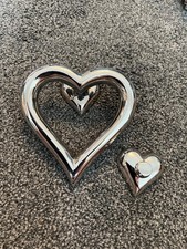 Polished nickel heart for sale  GATESHEAD