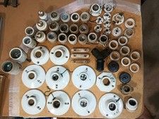 Lote misto de luminárias de porcelana vintage, soquetes, interruptores variedade elétrica comprar usado  Enviando para Brazil