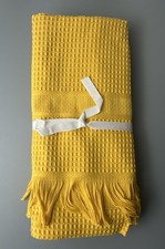 Conjunto de 2 toalhas de mão amarelas super macias 100% algodão secagem rápida absorvente waffle comprar usado  Enviando para Brazil