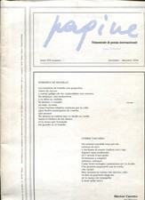 Pagine. trimestrale poesia usato  Italia