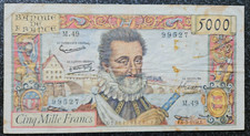 Francia billet 5000 d'occasion  Nemours