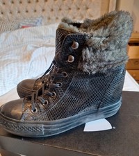Black converse snakeskin for sale  GLASGOW