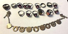 Lote De Colección De Anillos De Plata De Ley 925 Y Pulsera Sarah Coventry Y Más 91 g segunda mano  Embacar hacia Mexico