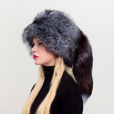 Boné de esqui masculino feminino de pele de raposa real coberto completo chapéu russo Ushanka Mongólia comprar usado  Enviando para Brazil