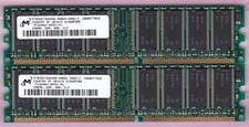 Kit de memória RAM DIMM 512MB 2x256MB PC3200 MÍCRON MT8VDDT3264AG-40BG4 DDR-400 DDR1 comprar usado  Enviando para Brazil