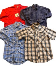 Wrangler Ely Western enorme lote 4 camisas masculinas de botão atacado revendedor usado comprar usado  Enviando para Brazil