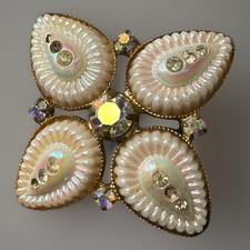 Broche vintage trèfle d'occasion  Bordeaux-