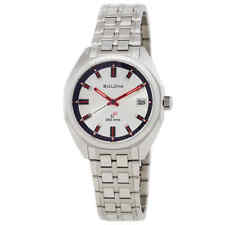 Relógio masculino Bulova Jet Star quartzo mostrador prata 96K112 comprar usado  Enviando para Brazil