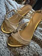 Gold rhinestone chunky for sale  Niles