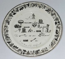 Assiette rebus faience d'occasion  France