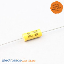 Usado, Capacitor de filme de poliéster axial 1 nF - 100 nF, 400V/630V, 5% pacotes com 5 e 25 comprar usado  Enviando para Brazil