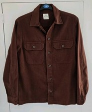 Brown cotton overshirt for sale  ST. ALBANS