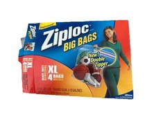 Ziploc Big Bags 3 unidades XL sacos de suporte e enchimento parte inferior expansível 2 pés X 20” LEIA comprar usado  Enviando para Brazil