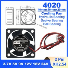 4020 40X40X20mm ventilador de refrigeração sem escova refrigerador silencioso 3.7V 5V 12V 18V 24V DC 2 pinos comprar usado  Enviando para Brazil