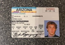 Nick Pappagiorgio Vegas férias novidade licença de identificação FEITA EM METAL/ALUMÍNIO comprar usado  Enviando para Brazil