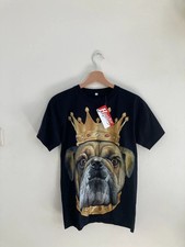 Czarna bluzka t-shirt Hipster r S  100% bawełna motyw psa rockowa rock style na sprzedaż  PL