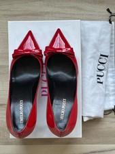 EMILIO PUCCI VERMELHO COURO ENVERNIZADO PUMPS IT 38 SAPATOS FEMININOS AUTÊNTICOS 👀 comprar usado  Enviando para Brazil