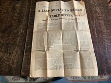 German propaganda leaflet for sale  SPALDING