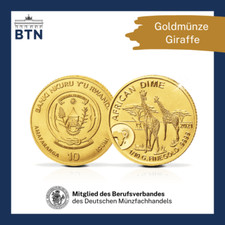 Goldmünze giraffe 2021 gebraucht kaufen  Meine