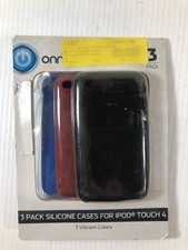 Pacote com 3 capas de silicone Onn para iPod Touch 5 e 6 preto vermelho azul comprar usado  Enviando para Brazil