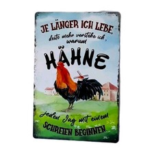 Lustiges blechschild hähne gebraucht kaufen  Braunschweig
