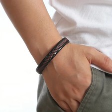 Bracelet vintage similicuir d'occasion  Châlons-en-Champagne