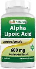 Best Naturals ácido alfa lipóico 600 mg 60 cápsulas - ALA poderoso antioxidante comprar usado  Enviando para Brazil