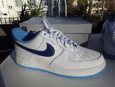 NIKE AIR FORCE 1 '07 DA8478-100 Her Sneaker Leder Weiß-Blau Gr.45,5(UK10,5) Neuw comprar usado  Enviando para Brazil
