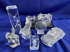 Clear glass paperweight for sale  BIRMINGHAM