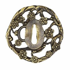 Tsuba sakura stichblatt gebraucht kaufen  Pfungstadt