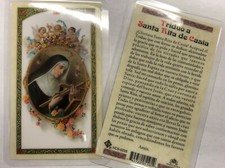 CARTÕES DE ORAÇÃO SAGRADOS PARA SANTA RITA DE CASIA CONJUNTO DE 2 EM ESPANHOL FRETE GRÁTIS EUA! comprar usado  Enviando para Brazil