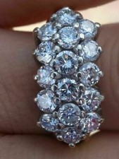 Anel de casamento vintage Art Deco antigo diamante redondo 3,50 quilates ouro amarelo 14K FN comprar usado  Enviando para Brazil