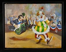 Vintage Moldura Original Modernista Óleo sobre Tela "Palhaço de Circo" Por Tipton comprar usado  Enviando para Brazil