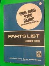 Car parts list for sale  SUTTON-IN-ASHFIELD