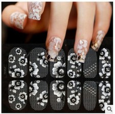 Adesivos de transferência de arte de unhas de renda branca marca decalques de unhas, usado comprar usado  Enviando para Brazil