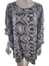 Sweet Lemon Rozmiar L/XL Granatowa Tunika Bluzka Długi rękaw Damaszek Paisley na sprzedaż  PL