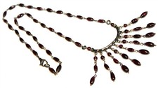 natural necklace garnet beads for sale  Bainbridge Island