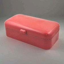 Vintage Esmalte CAJA DE PAN HOLANDÉS Esmalte Almacenamiento Bin Grande Rojo C... comprar usado  Enviando para Brazil