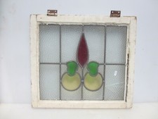 Usado, Painel de vitral antigo vintage antigo madeira vitoriana novo 22 x 19 comprar usado  Enviando para Brazil