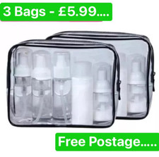 Clear travel toiletries for sale  BELFAST