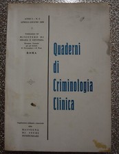 Quaderni criminologia clinica usato  Castorano