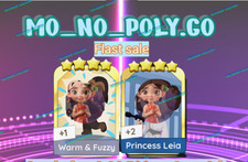 Adesivos Warm & Fuzzy & Princess Leia :- Gold Blitz :- Adesivos Mono_Poly_Go ⚡️ comprar usado  Enviando para Brazil