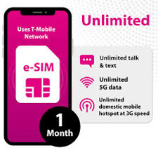 Usado, ESIM pré-pago T-Mobile apenas US$ 15, US$ 25, US$ 35, US$ 50, US$ 60 conversa ilimitada, texto, dados 30 dias comprar usado  Enviando para Brazil