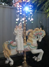 Palhaço De Porcelana Cavalo Carrossel Lâmpada De Candelabro Em Bronze Vintage Rosa Quarto De Crianças comprar usado  Enviando para Brazil