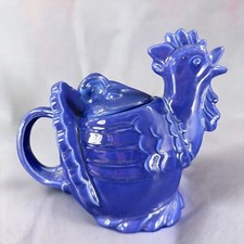 Garrafa de cerâmica RED WING azul cobalto galinha frango feita nos EUA cerâmica vintage comprar usado  Enviando para Brazil