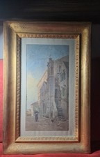 Quadro antico.acquerello carta usato  Napoli