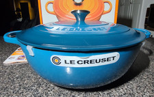 Forno de chef Le Creuset ferro fundido esmaltado assinatura, 7,5 qt. # 32 CM - Azul-petróleo comprar usado  Enviando para Brazil