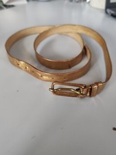 Cintura pelle oro usato  Lecco