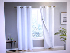 White blackout curtains for sale  Kansas City